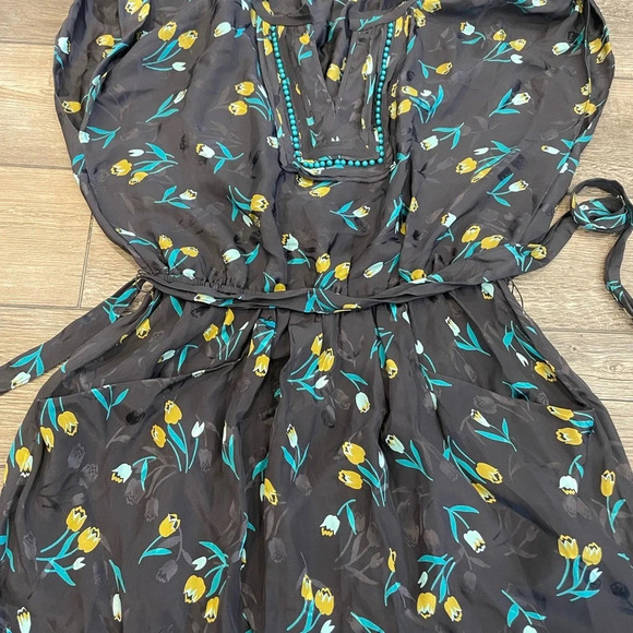 Rebecca Taylor Women's Grey and Gold Dress size 0 - Picture 3 of 12